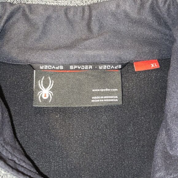 SPYDER Endur Full Zip Mid Weight Fleece Lined Sweater Jacket Winter Grey Size XL - Picture 6 of 13